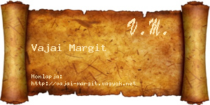 Vajai Margit névjegykártya